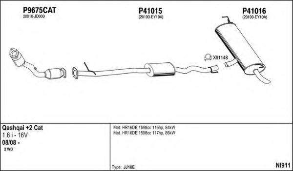 FENNO NI911 Exhaust System